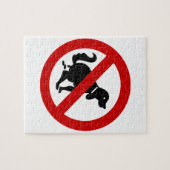 NO Dog Fouling ⚠ thailändisches ⚠ Puzzle (Horizontal)