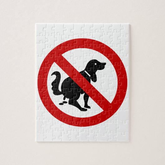 NO Dog Fouling ⚠ thailändisches ⚠ Puzzle (Vertikal)