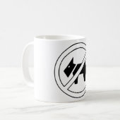 No Dogs Allowed Bold Black and White Symbol Kaffeetasse (Vorderseite Links)