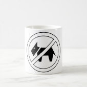 No Dogs Allowed Bold Black and White Symbol Kaffeetasse (Mittel)
