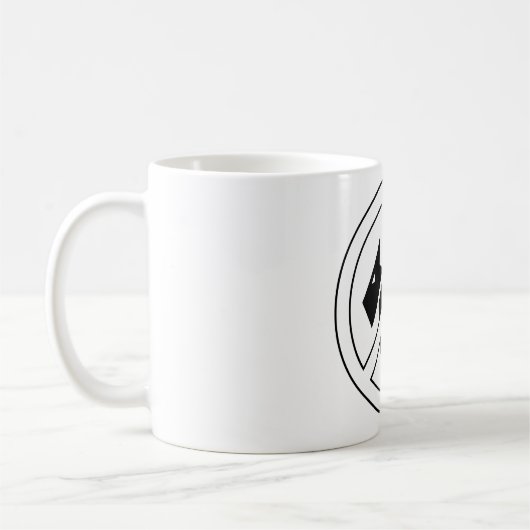 No Dogs Allowed Bold Black and White Symbol Kaffeetasse (Links)