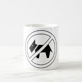 No Dogs Allowed Bold Black and White Symbol Kaffeetasse