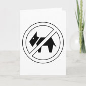 No Dogs Allowed Bold Black and White Symbol Karte (Vorderseite)