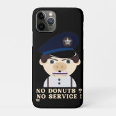 "NO DONUTS, NO SERVICE" lustiger Polizeibeamter Case-Mate iPhone Hülle (Rückseite)