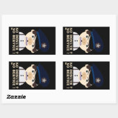 "NO DONUTS, NO SERVICE" lustiger Polizeibeamter Rechteckiger Aufkleber (Blatt)