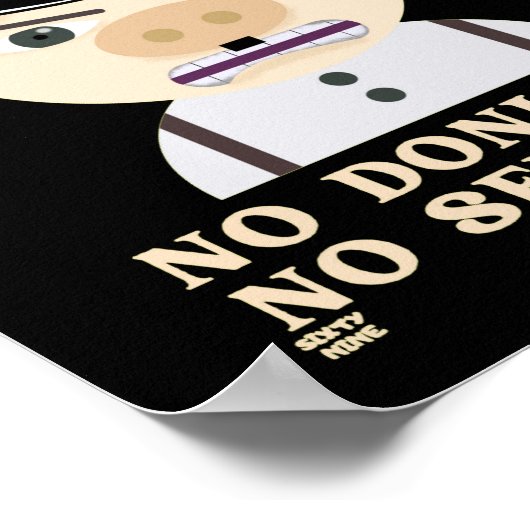 "NO DONUTS, NO SERVICE"      POSTER (Ecke)