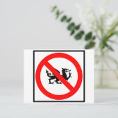 No Dragons Highway-Zeichen Postkarte (Stehend Vorderseite)