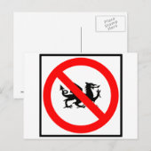 No Dragons Highway-Zeichen Postkarte (Vorne/Hinten)