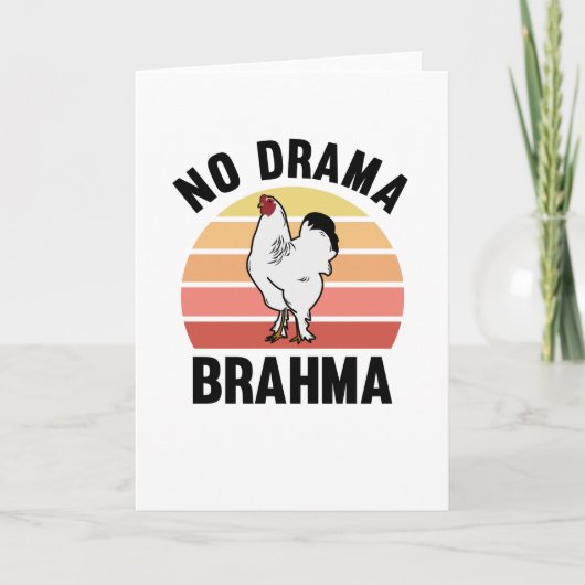 No Drama Brahma Chickens Rooster Hühnerbesitzer Karte (Vorderseite)