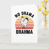 No Drama Brahma Chickens Rooster Hühnerbesitzer Karte (Gelbe Blume)