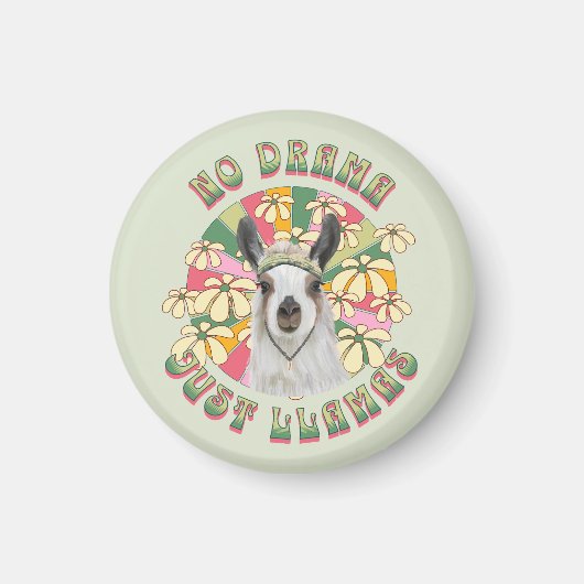 No Drama Just Llamas - Niedlich Boho Llama Magnet (Vorne)