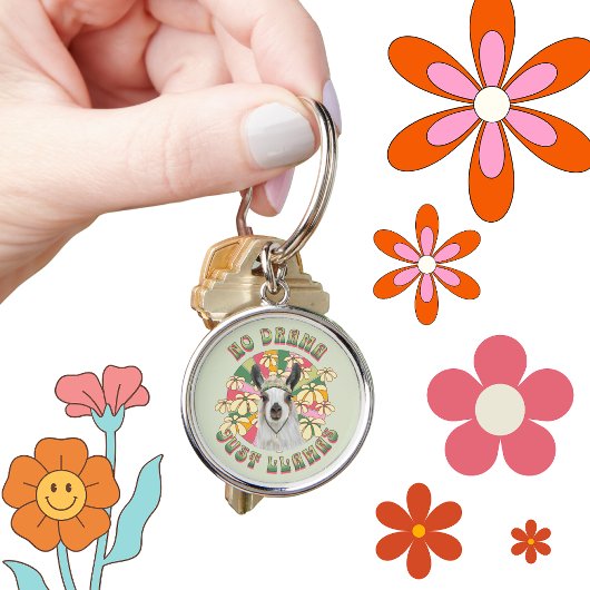 No Drama Just Llamas - Niedlich Boho Llama Schlüsselanhänger