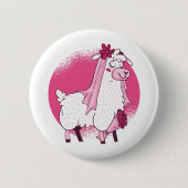 No Drama Lama BRIDE Funny Wedding Brautparty Button (Vorderseite)