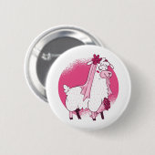 No Drama Lama BRIDE Funny Wedding Brautparty Button (Vorne & Hinten)