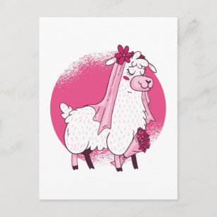 No Drama Lama BRIDE Funny Wedding Brautparty Postkarte