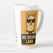 No Drama Lama - Nur Chill Vibes Milchtasse (Rechte Ecke)