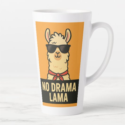 No Drama Lama - Nur Chill Vibes Milchtasse (Rechts)