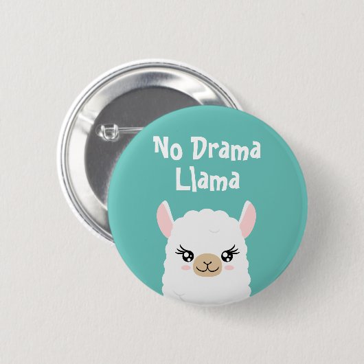 No Drama Llama Button (Vorne & Hinten)