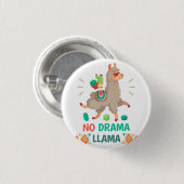 No Drama Llama Button (Vorne & Hinten)