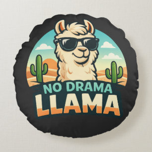 No Drama Llama - Critter Kingdom Rundes Kissen