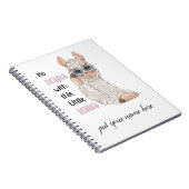 No Drama Llama Editierbares Notebook Notizblock (Rechte Seite)