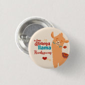 No Drama Llama Erntedank Cream Button (Vorne & Hinten)