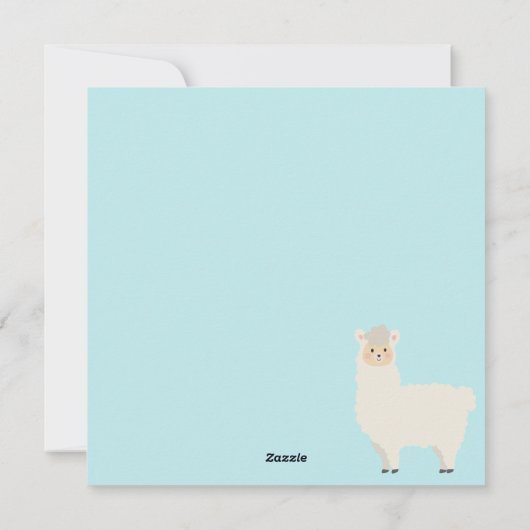 No Drama Llama Feiertagskarte (Rückseite)