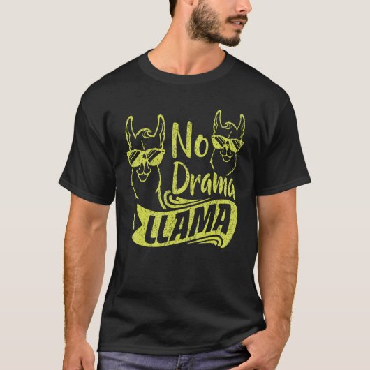 No Drama Llama For Men Women Kids Animal 3 T-Shirt (Vorderseite)