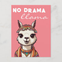 No Drama Llama Funky Hübsch Alpaca Girly Pink