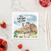 No Drama Llama Funny Beschreibung Serviette (Beispiel)