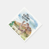 No Drama Llama Funny Beschreibung Serviette (Ecke)
