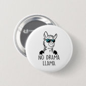 No Drama Llama Funny Lama Shirt Button (Vorne & Hinten)