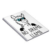 No Drama Llama Funny Lama Shirt Notizblock (Rechte Seite)