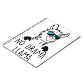 No Drama Llama Funny Lama Shirt Notizblock (Linke Seite)
