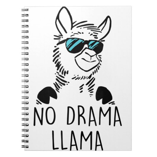 No Drama Llama Funny Lama Shirt Notizblock (Vorderseite)