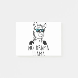 No Drama Llama Funny Lama Shirt Post-it Klebezettel