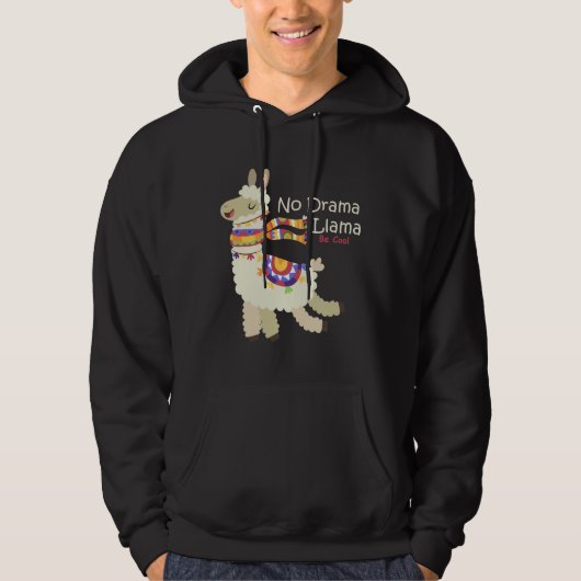 No Drama Llama Hoodie (Vorderseite)