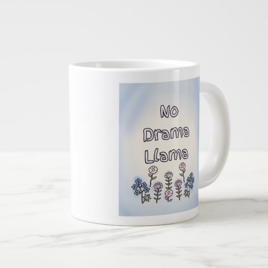 No Drama Llama Jumbo-Tasse (Vorderseite Rechts)