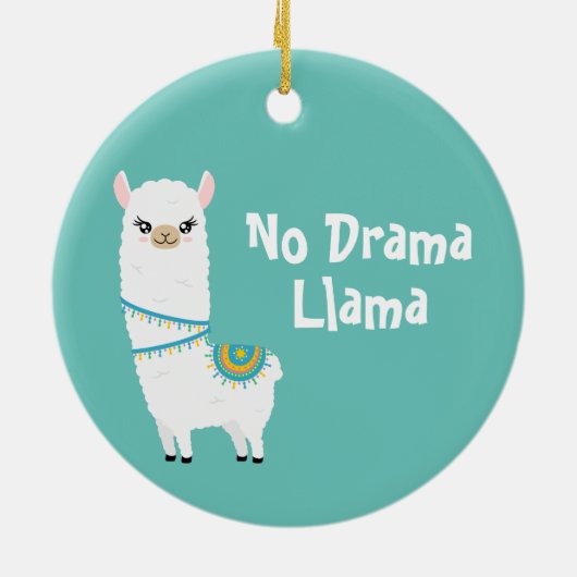 No Drama Llama Keramik Ornament (Hinten)