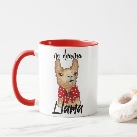 No Drama Llama Llama Llama Tasse (Mit Donut)