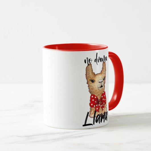 No Drama Llama Llama Llama Tasse (VorderseiteRechts)