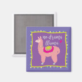 No Drama Llama Magnet (Vorderseite/Rückseite)