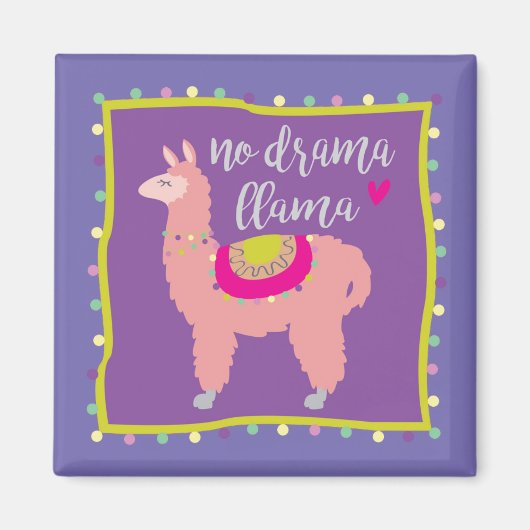 No Drama Llama Magnet (Vorne)