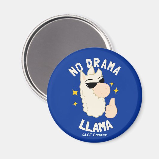 No Drama Llama Magnet (Vorderseite/Rückseite)