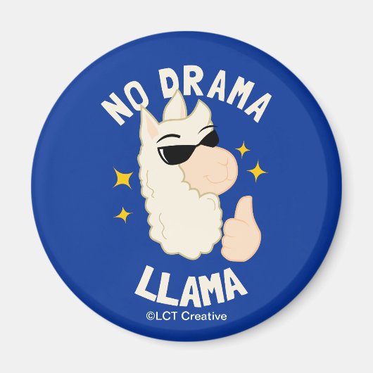 No Drama Llama Magnet (Vorne)