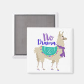 No Drama Llama Magnet (Vorderseite/Rückseite)