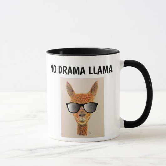 NO DRAMA LLAMA mit Sonnenbrille Coffee Mugs Tasse (Rechts)