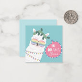 No Drama Llama Mitteilungskarte (Vorderseite/Rückseite Beispiel)