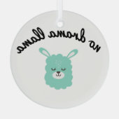 No Drama Llama Ornament Aus Glas (Rückseite)