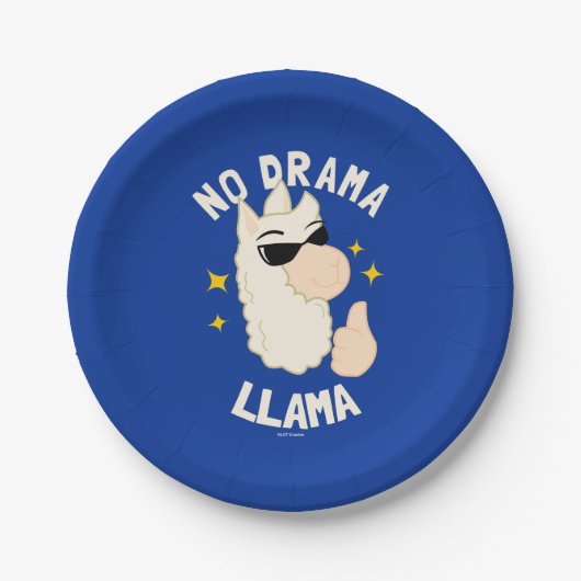 No Drama Llama Pappteller (Vorderseite)